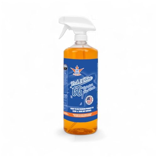 Image of Shinykings California Wash&Shine 66 | WATERLESS Motorcycle Cleaner | Motorcycle and Car Wash&Wax | All Surfaces | Bike Polish | Chrome Cleaner | Multipurpose Detail Spray (32 fl.oz Orange)