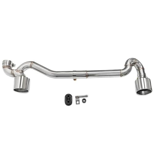 Embout echappement double inox argent pour silencieux BMW E90 E92 320i 318i