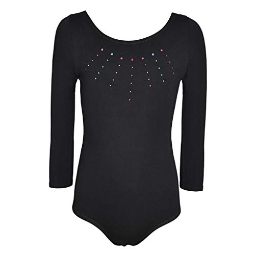 shamjina Crianças Dança Ballet Ginástica Costune Collant de Uma Peça, 9 a 10 anos