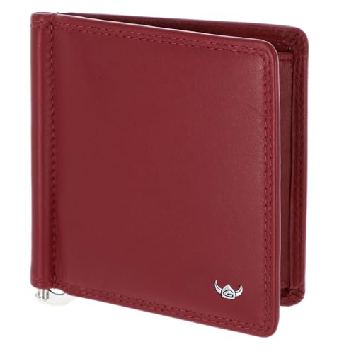 Pince à billets Golden Head en cuir rouge foncé avec protection RFID Polo 1959