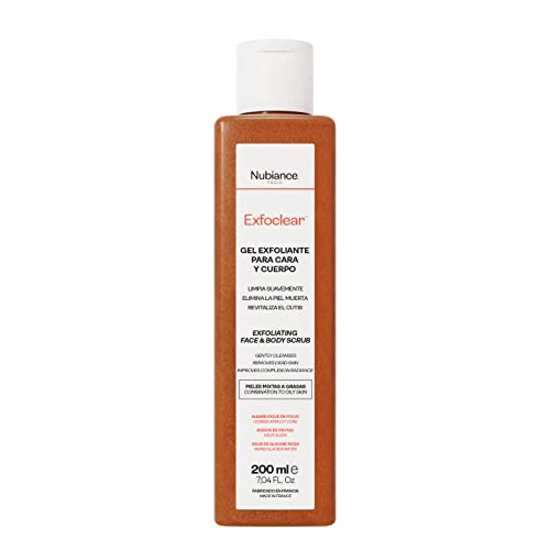 NUBIANCE - Exfoclear® Gel Exfoliante Corporal - Exfoliante Cara Y Exfoliante Cuerpo Con Ácidos De Fruta. Gel Limpiador Facial Piel Grasa O Seca Anti Punto Negro. Body Scrub.… Cover