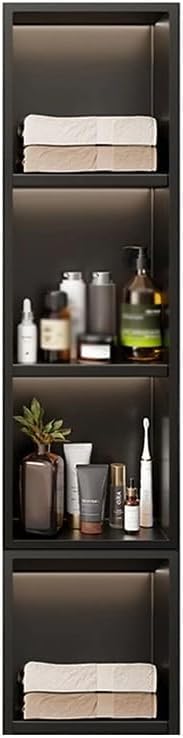 MHJKHG Shower NicheBathroom Wall Niche Recessed Stainless Steel Storage Shower Shelf No Tile Needed Waterproof Organizer Caddy for