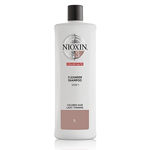 Nioxin - Champú antigrasa limpiador - para Cabello Teñido Ligeramente Debilitado - Sistema 3 - paso 1 - 1L