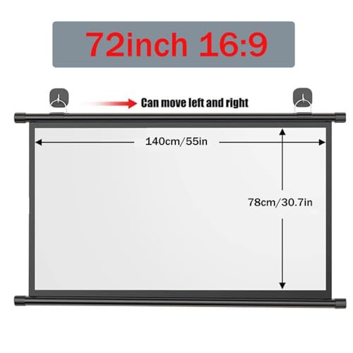 Pantalla de proyección manual 72 pulg 16:9 HD portable miniatura 7