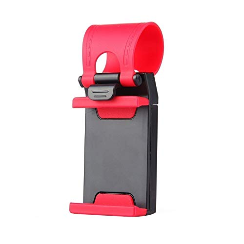 AllExtreme EXCWSS1 Car Steering Wheel Retractable Silicon Strap Mobile Phone/Stereo Remote Socket Stand Holder Clip