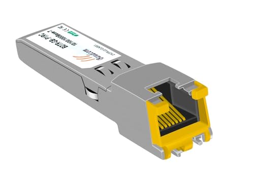 4Pack 10G/5G/2.5G/1.25G SFP+ RJ45 10Gb Ethernet Copper Modulo   10GBase T Mini Gbic Transceiver Compatibile per Cisco SFP 10G T S, Ubiquiti UF RJ45 10G, Netgear, Mikrotik S+RJ10, TP Link e altro, 30m
