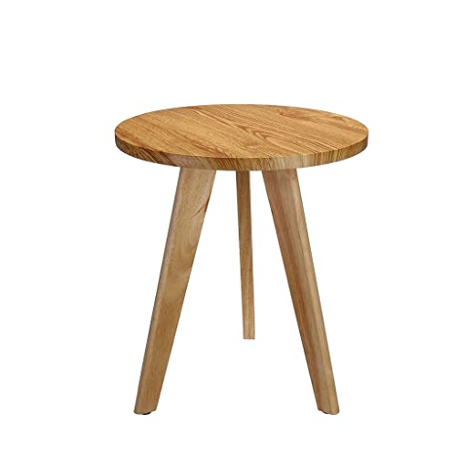 GYLXW - Mesa de centro para sala de estar, mesa auxiliar redonda de madera, mesita de noche, sala de estar, dormitorio, mesa pequeña (color: D, tamaño: 55 x 45 cm)
