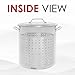 CONCORD Stainless Steel Stock Pot w/Steamer Basket. Cookware great for boiling and steaming (40 Quart)