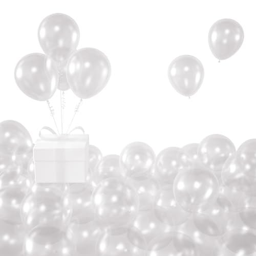 Image of Clear Balloons,100 Pcs 5 Inch Mini Matte Latex Balloons for Balloon Garland Arch, Birthday Decoration, Wedding Party, Baby Shower Decorations