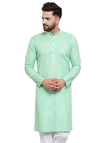 Image of Jompers Men's Cotton Regular Fit Solid Kurtas
