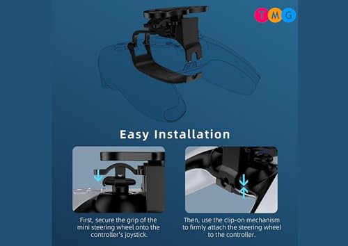 Image of TMG Game Controller Mini Steering Wheel for PS5 Remote Control,5 Racing Games Controller Steering Wheel Attachment Accessory for Playstation 5