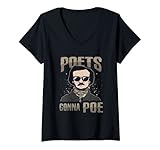 Photo Gallery donna allan poe raven crow design poeti per un libro nerd maglietta con collo a v Photo Gallery donna allan poe raven crow design poeti per un libro nerd maglietta con collo a v