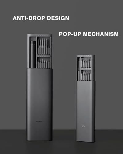Xiaomi Electric Precision Screwdriver, Full Metal Gearbox, Powerful Magnetic Motor, Rechargeable Lithium Battery, S2 Steel Screw Bits, Type-C Charging, Aluminum Housing