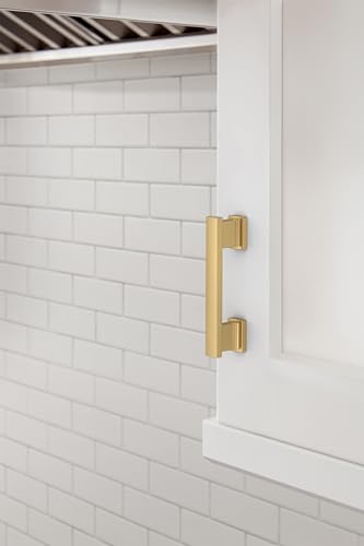 Image of Amerock 25 Pack 3 inch Triomphe Champagne Bronze Drawer Pull | 3 inch (76mm) Center-to-Center Mounting Distance and 4 inches Overall Length, Durable Zinc Cabinet Hardware