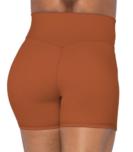 Image of Sunzel Crossover Biker Shorts for Women, No Front Seam V High Waist Yoga Workout Gym Shorts with Tummy Control | 4 Or 6-Inch Inseam, High Waisted, Tummy Control, Crossover Waist, Buttery Soft, No Front Seam, Squat Proof, Compression