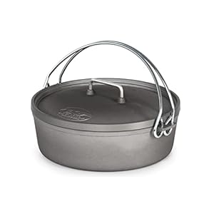 GSI Outdoors 10″ Hard Anodized Dutch Oven Made from Aluminum for Lightweight and Efficient Heating