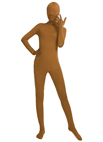 Ensnovo Womens Spandex One Piece Full Body Suits Zentai Costume Brown, L