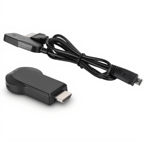 PUSOKEI Adaptador de Dongle de Pantalla inalámbrico, Adaptador HDMI inalámbrico, Adaptador de Dongle de Receptor de Pantalla inalámbrico WiFi HDMI TV, Soporte para Airplay Miracast DLNA