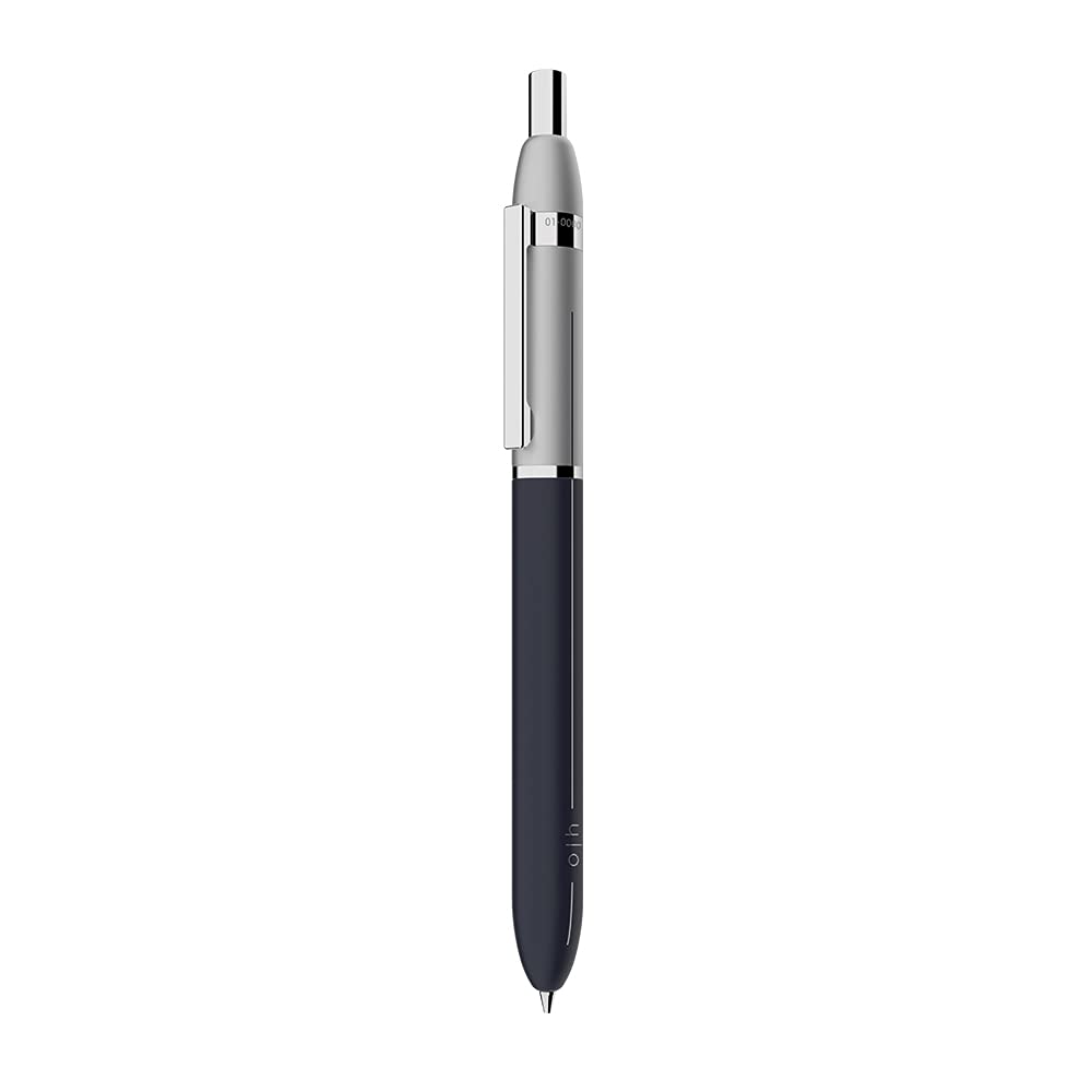 Otto Hutt design 03 Druckbleistift 002-18804 – Bleistift aus Messing Vollmaterial in der Farbe matt blau – Mit 0,7-Millimeter-Minen und Radiergummi
