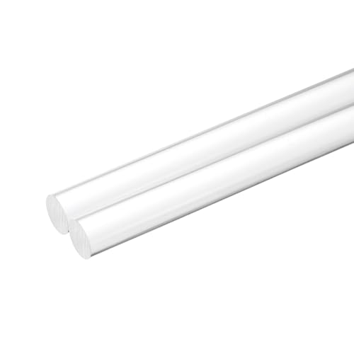 Image of MECCANIXITY 2pcs Acrylic Round Rods 25 /32 inch x 8 inch Clear Acrylic Dowel Rods Sticks Plastic Sticks Strip for DIY Crafts Lighting Gardening Decoration - 20mm x 200mm