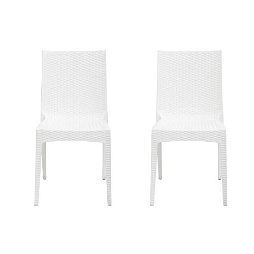 Image of Cello Kraft Chair Set Pack of 2 - White | Strong and Durable | Easy to Clean | Chair for Living Room, Bed Room, Kitchen, Office Room, Outdoor | 3 Years Warranty