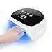O'Vinna Lampada Unghie UV LED da 80W per Manicure/Pedicure con Automatico Sensore, 4 Timers da 30/60/90/120S, Display LCD (Guanti Anti-UV Offerti)………