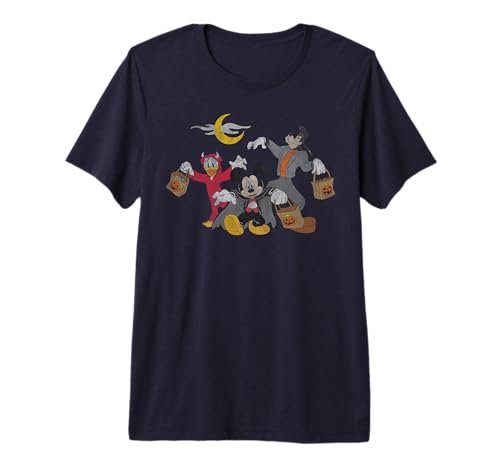 T-shirt Mickey Mouse Halloween Squad en coton premium pour look décontracté