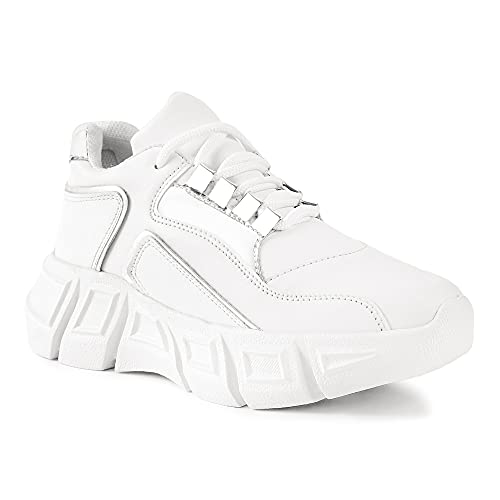Image of Vendoz Women & Girls White Casual Sports Shoes Sneakers - 36 EU