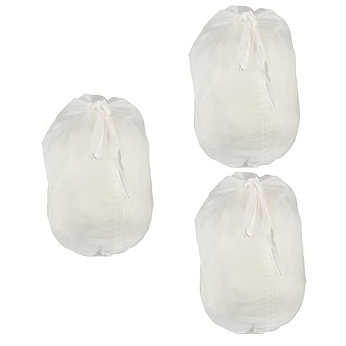 Luxshiny 3pcs Wine Filter Pouch Mesh Bag for Nut Coffee Juice Fine Filter Strainer for Home Brewing Beverage Making Reusable Easy to Clean