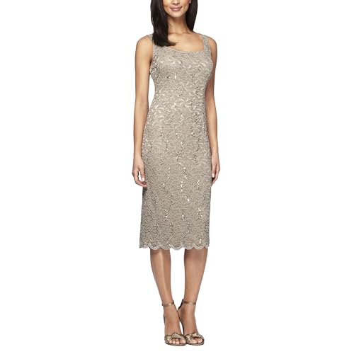 Alex Evenings Women's Shift Dress with Lace Jacket (Petite and Regular)3