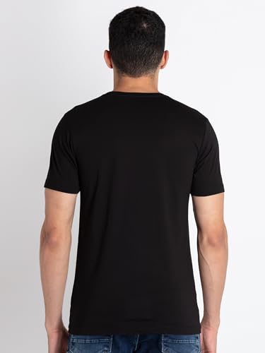 Image of Status Quo Mens Printed Round Neck T-Shirt Black