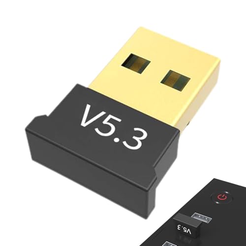 5.3 USBワイヤレスレシーバー&トランスミッター – PC用ワイヤレスアダプター | デスクトップ・パソコンのオーディオ受信器として機能 | 無線キーボード・マウス・ヘッドフォン用ドングル | やゲームコントローラーにも対応 | コンピューターアクセサリーの多機能タイプ | 簡単装着、遅延のない安定通信 | プラグ&プレイ、特別な設定不要 | 小型軽量で持ち運びに最適 | 幅広い機器と