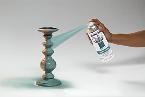 Image of Rust-Oleum Tidal Pond Chalked All-in-One Ultra Matte Spray Paint | One Coat Coverage | No Primer, Sanding, Or Topcoat Needed | Easy Spray Application | Made in USA | 12 OZ