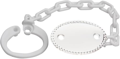 Pinza de Chupete con Aplique Bilaminado en Plata de Ley 925‰ Infantil en diseño Basico. Con opción de personalización. (09700)