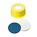 ND9 Short Thread Screw Caps (Yellow) with Slitted Septa Silicone/PTFE, pk.100