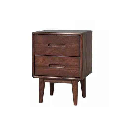 RKVXCJHDR Mesitas De Noche Mesita de Noche nórdica de Madera Maciza for el hogar, Muebles Modernos Simples de Color Nogal Negro, mesita de Noche Mesas De Noche para Dormitorio