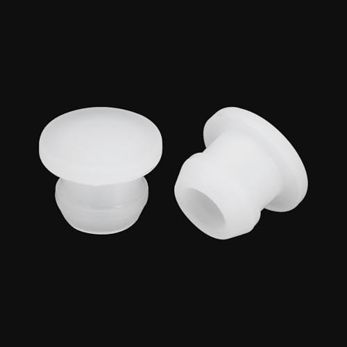 Image of MECCANIXITY Silicone Snap in Locking Hole Plugs Rubber Panel Seal Cover Flush Type Panel Round for Kitchen Rubber Bulkheads Waterproof Sealing Plugs 7.5mm /0.3 Inch Dia Transparent,Pack of 20