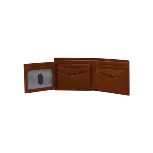 Image of Fossil Men's Everett Leather Bifold with Flip ID Wallet, Brown, (Model: ML4397210)