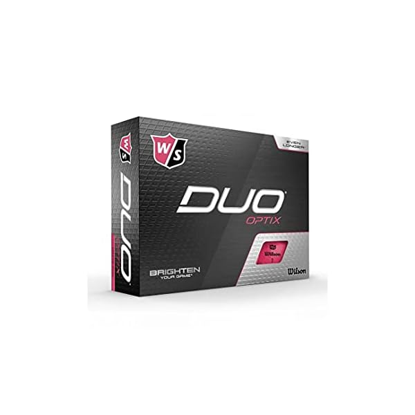 Wilson Staff Golfbälle, Duo Optix, 12 Bälle, Pink, Matte Oberfläche, Einfache Auffindbarkeit, WGWP50900