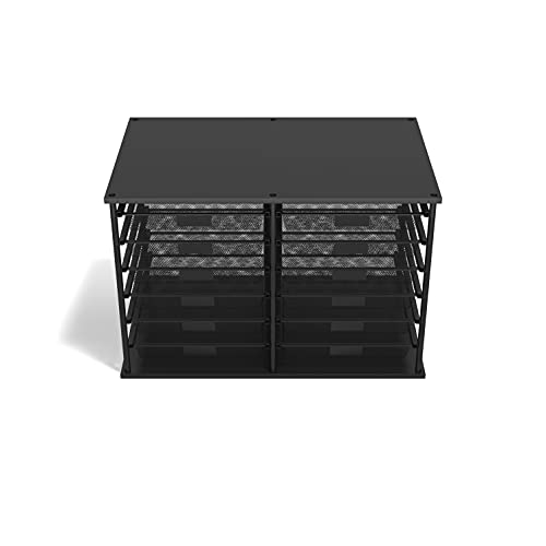 TRU RED Staples 12-Compartment Wire Mesh File Organizer, Matte Black, 2/Pack (TR57535-CCVS)
