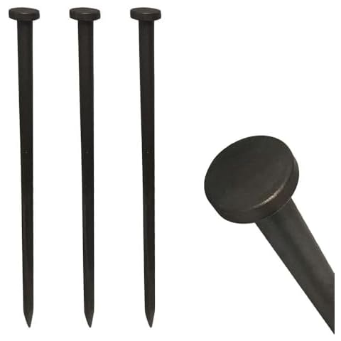 Moose Supply Single Head Tent Stakes - Heavy Duty Steel Tent Stakes, Versatile Ground Spikes to Anchor Commercial Inflatables, Party Tents, and Outdoor Camping Shelters, 1 x 30 Inch, 4-Pack Cover