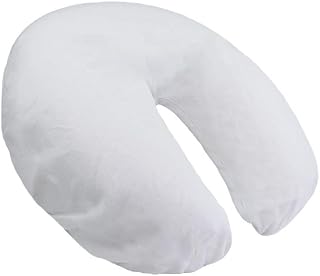 12 Pack Face Cradle Covers for Massage Tables | Flannel | Seamless Fitted Face Rest Covers Massage Crescent Pillow Covers for Treatment Tables and Spa Beds - White