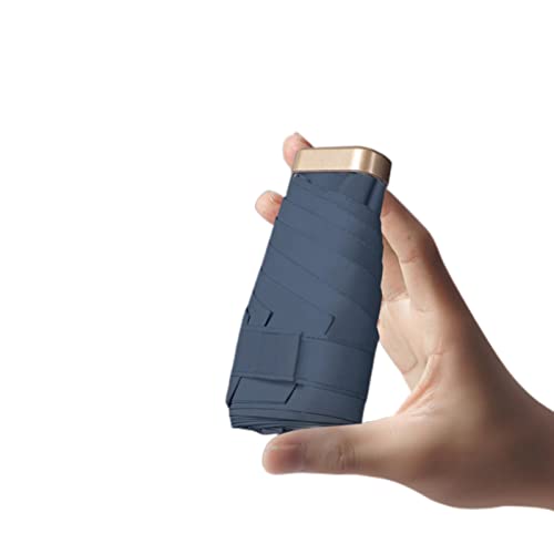 SPELAX Parapluie pour femme et homme ultraléger - Anti-UV - Portable - Pliable - Bleu