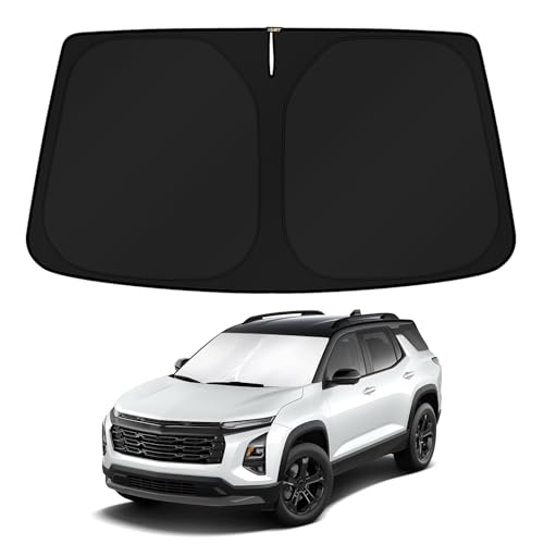 Image of KUST Windshield Sun Shade for 2025 2026 Chevy Chevrolet Equinox Accessories Sunshade Foldable Chevy Chevrolet Equinox Sun Visor Protector Blocks UV Rays Keep Your Car Cooler