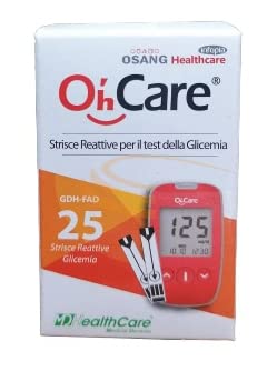 Strisce Misurazione Glicemia Oh'care Lite 25 Pezzi