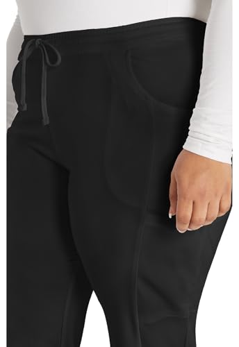 Dickies EDS Essentials Scrubs for Women, Drawstring Cargo Scrub Pants with Four-Way Stretch and Moisture Wicking Plus Size DK Black - image 3
