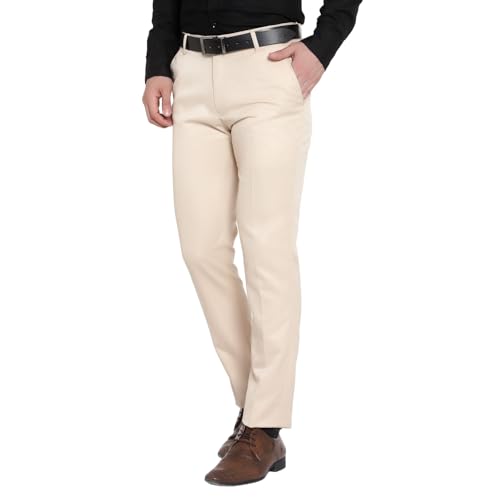 Image of Men's Reguler Fit Polycotton Trouser Pant's | Regular Fit, Lightweight, Flat Front, Non-Stretchable Premium Cotton Polyester Blend Fabric | Men's Pant for Office, Party and Casual Wear
