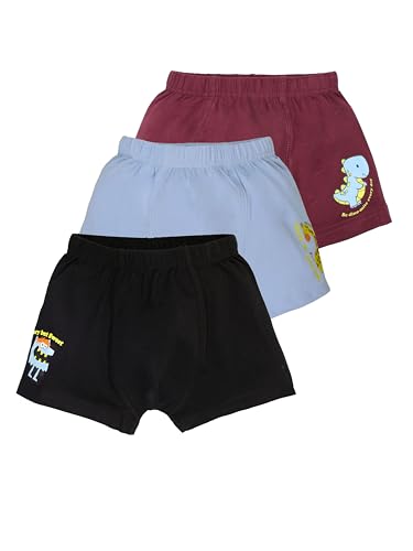 Image of KiddoPanti Boys Boxer Shorts Pack of 3 | Soft Cotton-Lycra Blend | Comfortable Fit with Bio Wash for All-Day Comfort | Kids Briefs