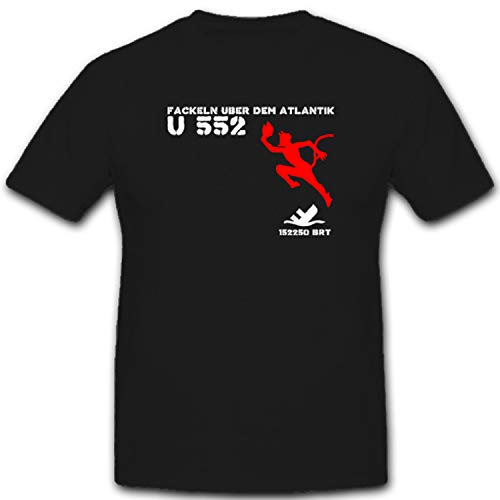 T-shirt Uboot 552 U552 sous-marin motif bateau de bataille militaire