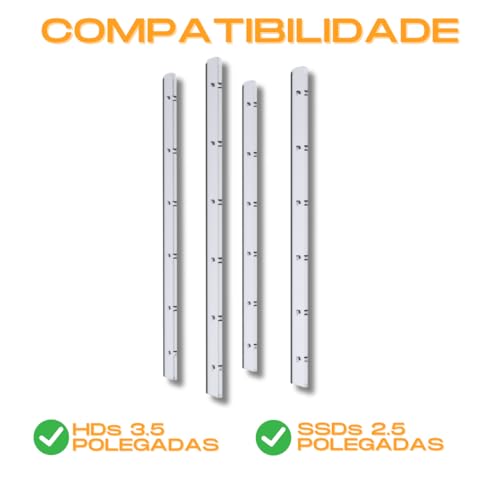 Suporte Organizador Vertical de Mesa Tipo Rack Compatível com Até 6 HD's de 3.5 - ARTBOX3D